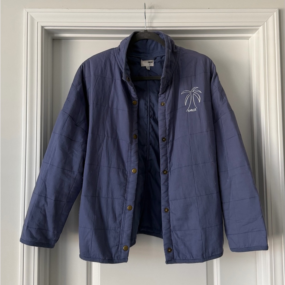 Amuse Society Periwinkle Quilted Jacket